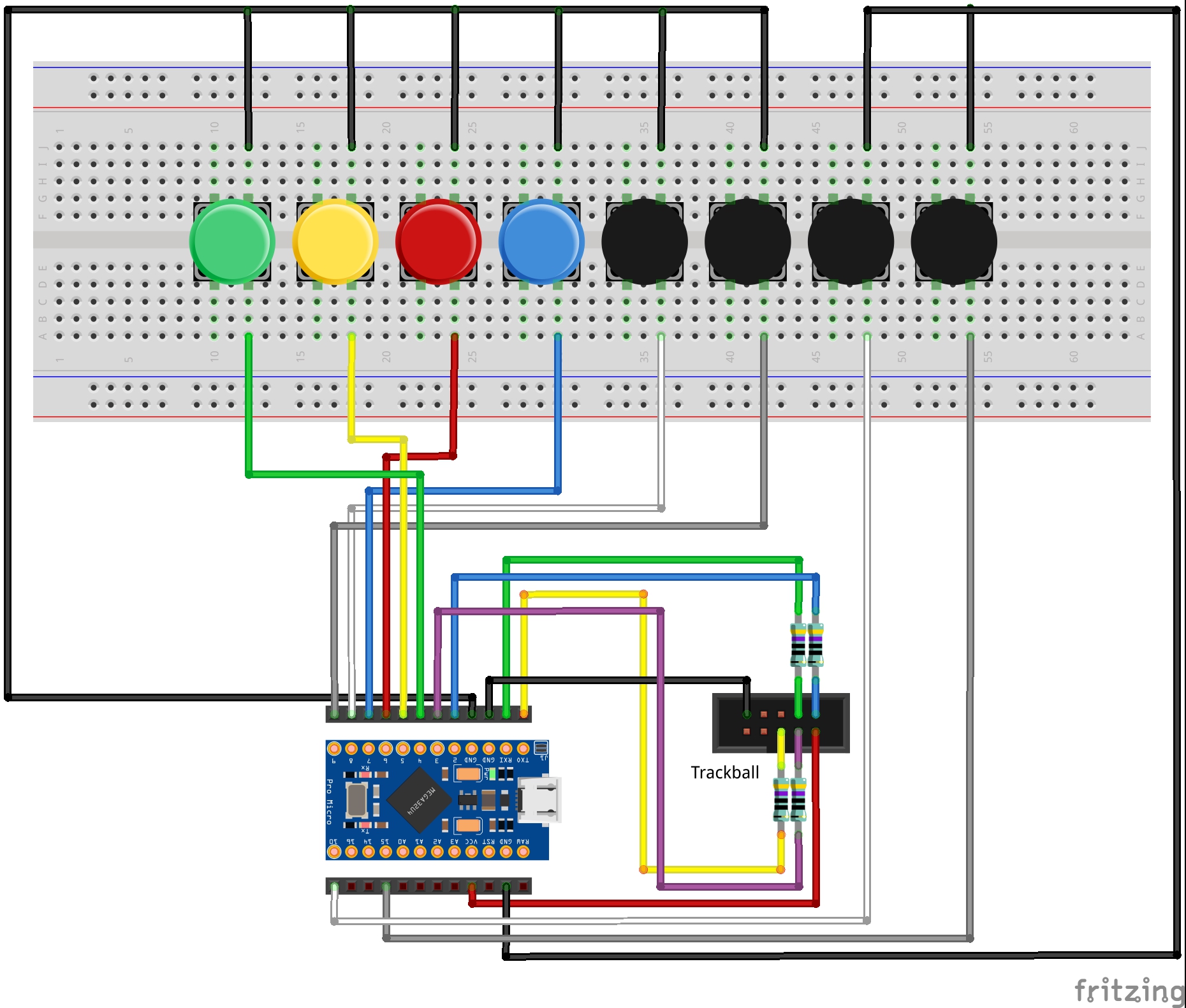 ArcadeTrackball Arcade Trackball based off Spinner version 2